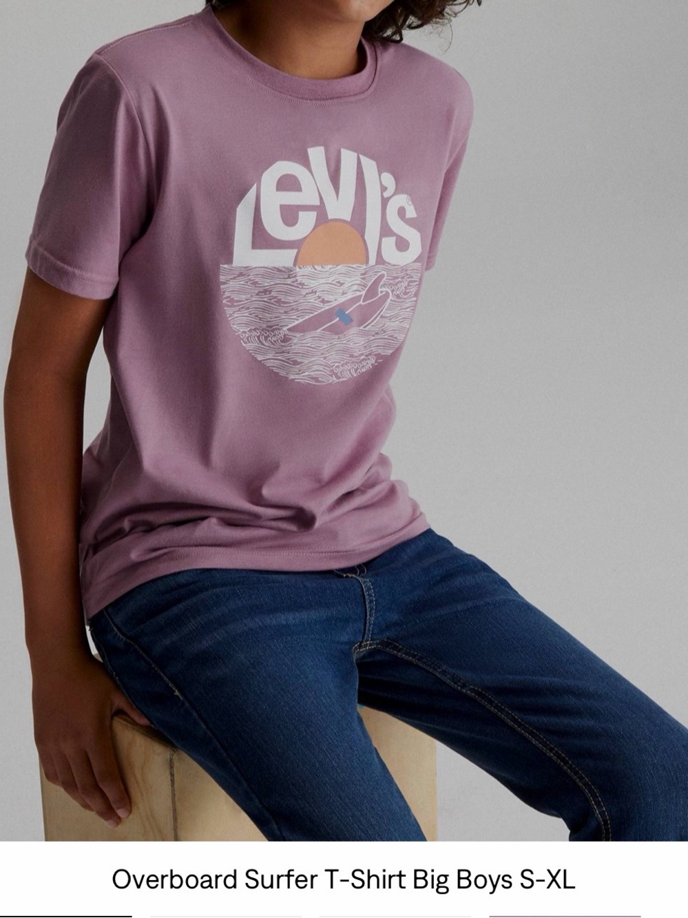 Levi's purple overboard surfer Tshirt